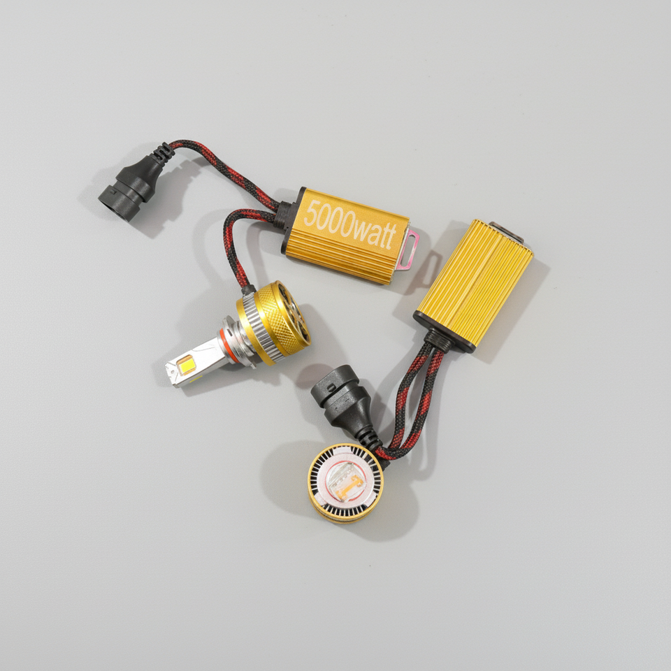 Mother LED 5000W High Power Headlight – 4 Copper Cooling | Ultra Bright Long-Range Car LED Bulb