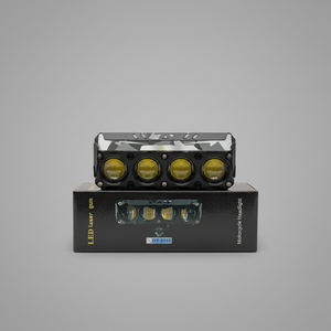 High Power 4 Lens LED Laser Motorcycle Headlight