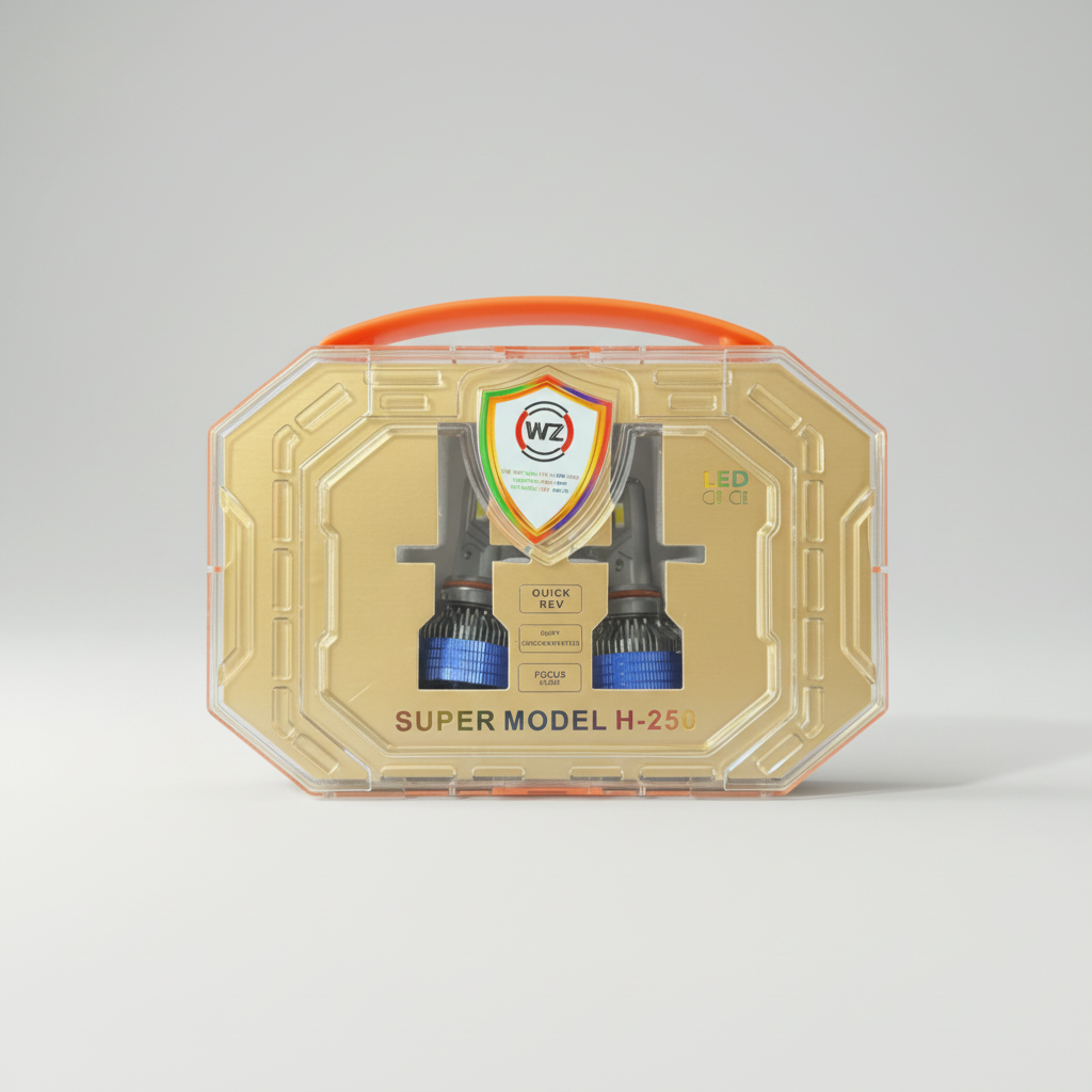 300W High Power LED Headlight – 3 Copper Cooling Pipes | Ultra Bright & Long-Range Car LED Bulb